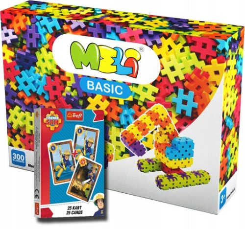  Meli Basic Bauklötze 300 Stk. + Trefl Black Peter – Feuerwehrmann Sam Trefl