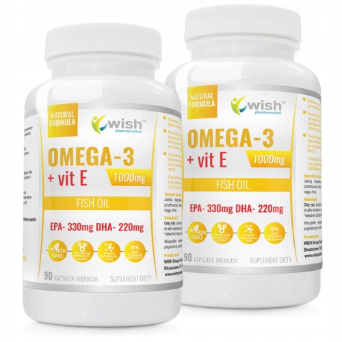 OMEGA-3 1000mg EPA330 DHA220 + Vitamin E von Wish Pharmaceutical