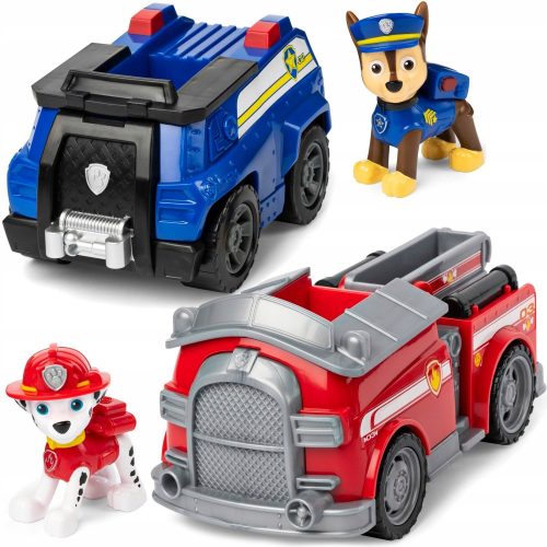  PAW PATROL MARSHALL CHASE + POLIZEIWAGEN FEUERWEHRWAGEN