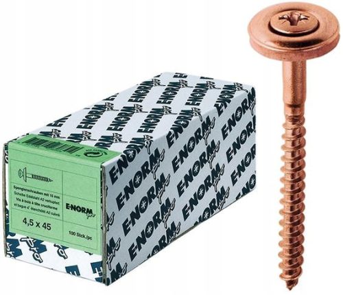 E-Norm PZD Kupferschrauben 4,5 x 45 mm 100 Stück