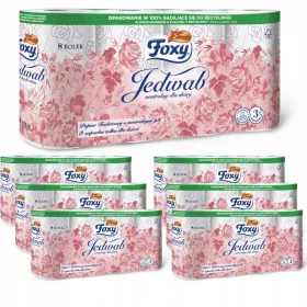   Foxy Jedwab Toilettenpapier - Hautneutral & Sanft Parfümiert (8 Rollen, 7 Packungen)