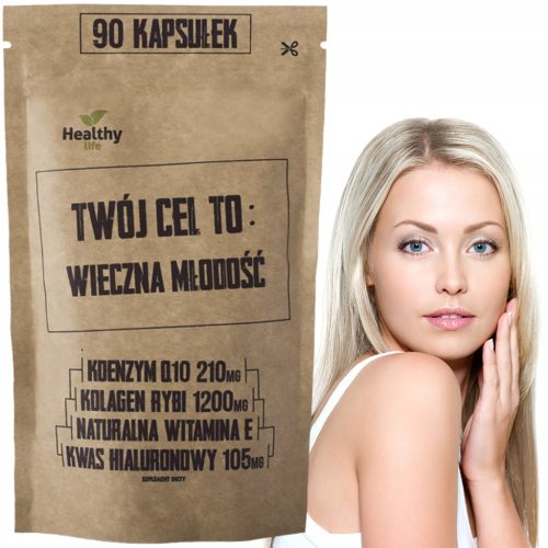 Supplement WIECZNA MŁODOŚĆ mit Koenzym Q10 und Kollagen - für gesunde Haut und mehr Elastizität
