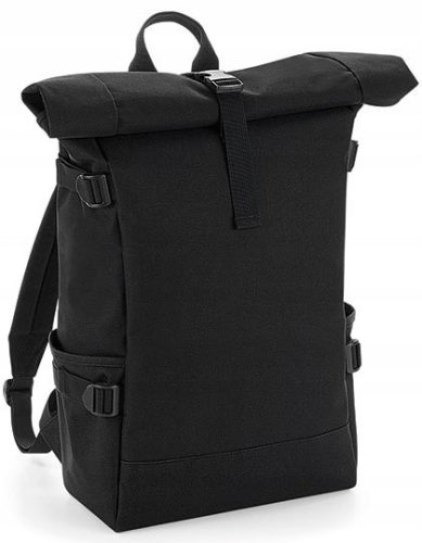 Roll-Top Rucksack mit Laptopfach für bis zu 17 Zoll – Schwarz