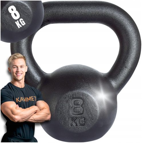  Kettlebelle Kawmet 8 kg schwarz