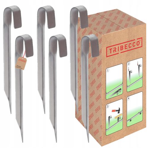 Tribecco KWT 02 Trampolinanker 3 mm Silber, 6 Stück