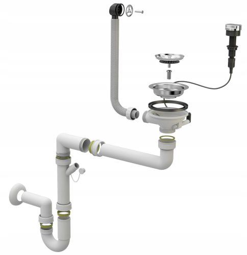 AUTOMATISCHER EINZELBASTER-WANDSIPHON FÜR DAS WASCHBECKEN