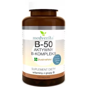   Medverita B-50 Aktiver B-Komplex - 120 Kapseln mit Vitaminen der B-Gruppe