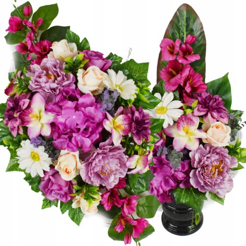 Limitierte Grabdekoration "Boot-Form" mit künstlichen Blumen