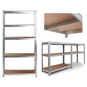  GardenLine Regal, verzinkt, 90 x 180 x 40 cm, Grautöne