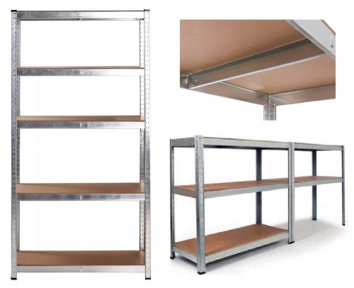  GardenLine Regal, verzinkt, 90 x 180 x 40 cm, Grautöne