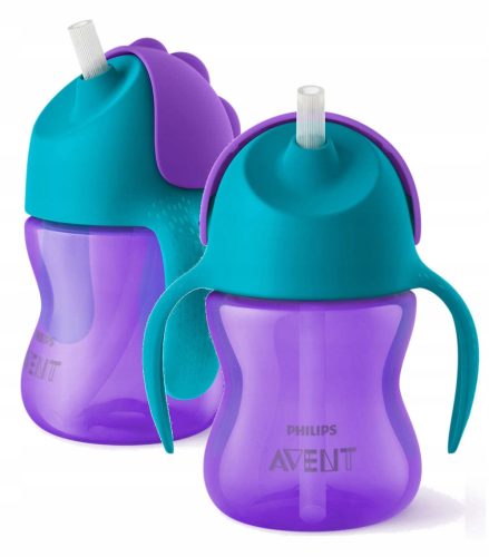  AVENT SILBERBECHERFLASCHE MIT STROHHALMHAHMEN 200 ml 9 m
