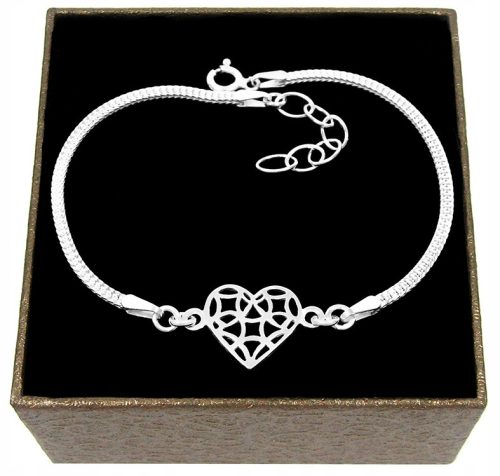  Eve-Armband 20 cm silbernes Herz