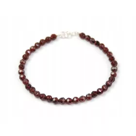    Armband mit natürlichen Granaten, 4 mm großen facettierten Kugeln