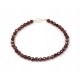 Armband mit natürlichen Granaten, 4 mm großen facettierten Kugeln