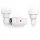 Master WEISSes Axial-/Eckventil, LINKS-Set