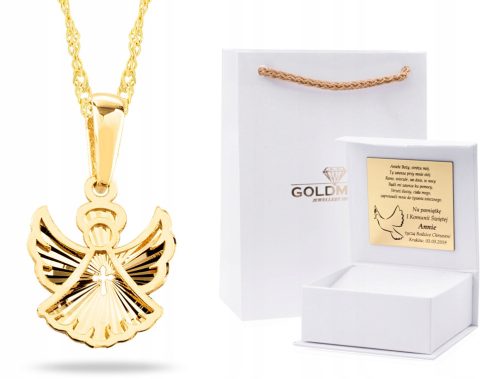  GOLDMEDAILLENKETTE TAUFE HEILIGE KOMMUNION 333