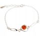  PROMI-ARMBAND mit BERNSTEIN-SILBER-Herz