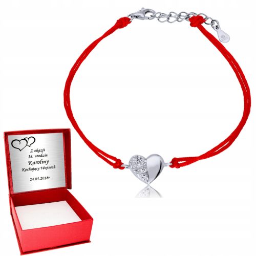  Euphoria-Armband mit Herz und roter Unendlichkeit
