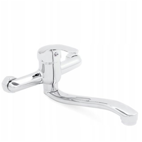 Aqui BASIC silberner wandmontierter Küchenarmatur