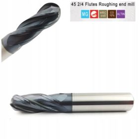 VHM-Kugelhartmetallfräser 10 mm R5 4 Schneiden 45 HRC