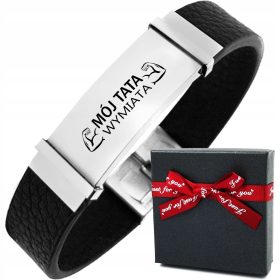  Lederarmband als Geschenk für Papa, mit Gravur