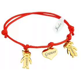  Schnurarmband mit Stahlanhängern