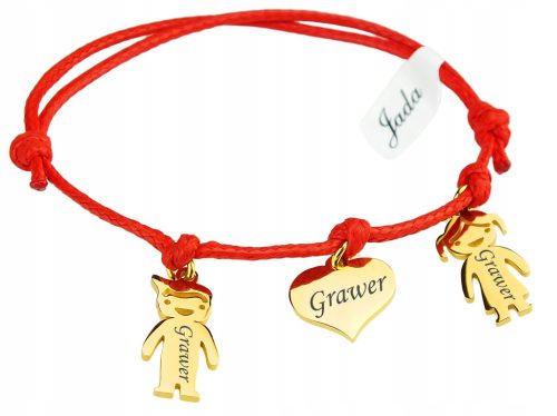  Schnurarmband mit Stahlanhängern