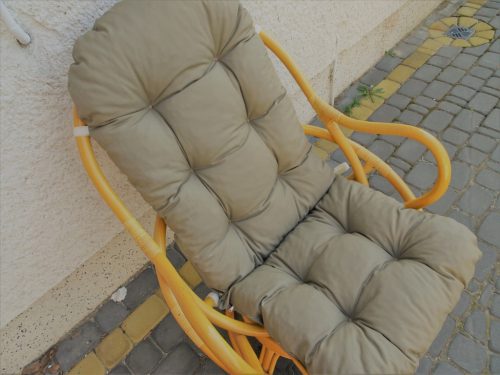  Kissen Schaukelstuhl Rattan 120 cm