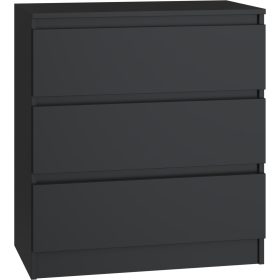  TopEshop Malwa M3 Kommode 70 x 40 x 75 cm Schwarz
