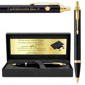  Parker IM schwarzer GT Kugelschreiber mit Gravur