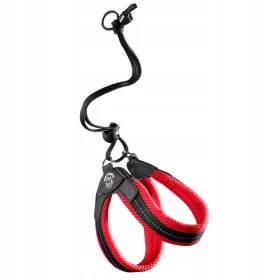    GESCHIRR für eine große Katze 43-53 cm über 6 kg TRE PONTI rot SOFT druckfrei