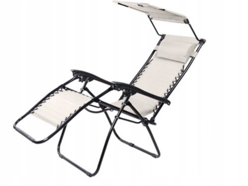 Sonnenliegen und Garten und Terrasse ZERO GRAVITY Liegestuhl, graues Metall
