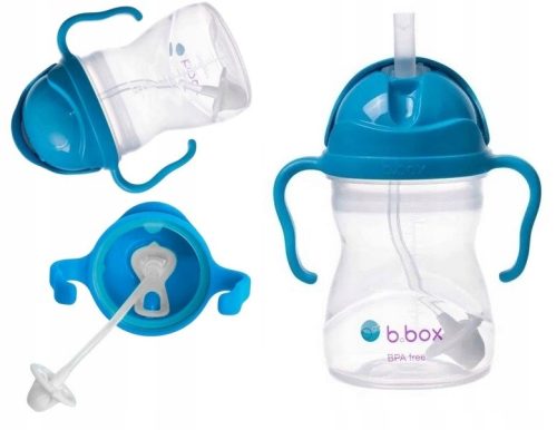 B.Box-Flasche mit Strohhalm, 240 ml, Kobaltblau