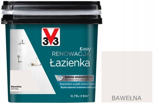  Acrylfarbe für Holz, Möbel, Fliesen V33 0,75 l Baumwollsatin