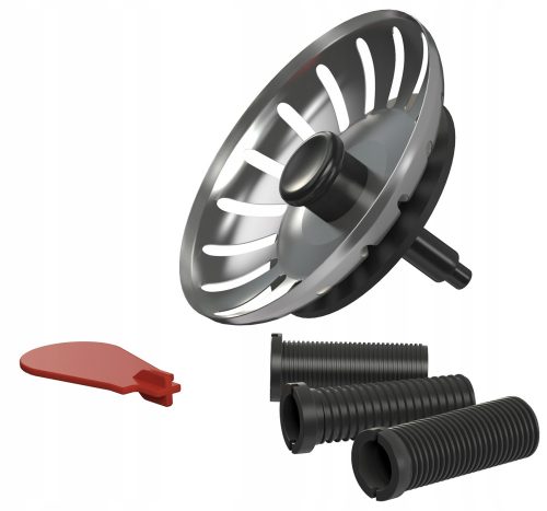 Runder Klick-Klack-Stopper Granitan CLICK CLACK SINK, silber