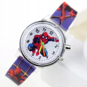  SPIDERMAN-Uhr, bunte LED-Hintergrundbeleuchtung