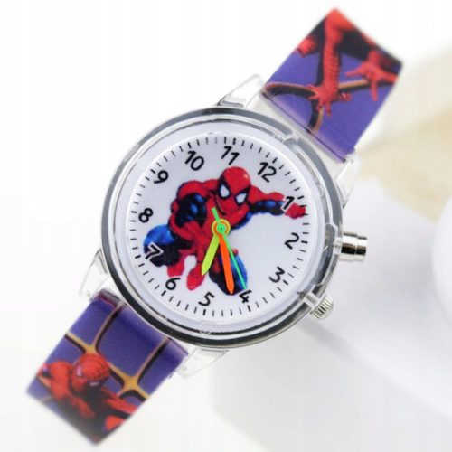  SPIDERMAN-Uhr, bunte LED-Hintergrundbeleuchtung