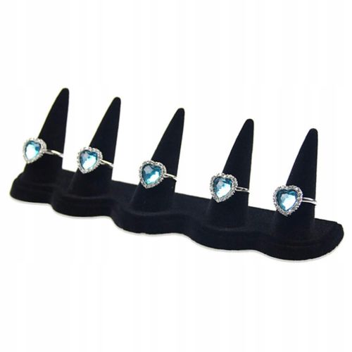  Präsentationsständer für Ringe, schwarz, 5 Finger