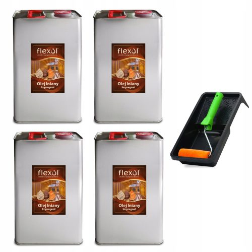 Flexol Leinöl für Holz, farblos, 4x5 l