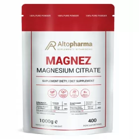   AltoPharma® Magnesiumcitrat 100% reines Pulver 1000g - 400 Portionen