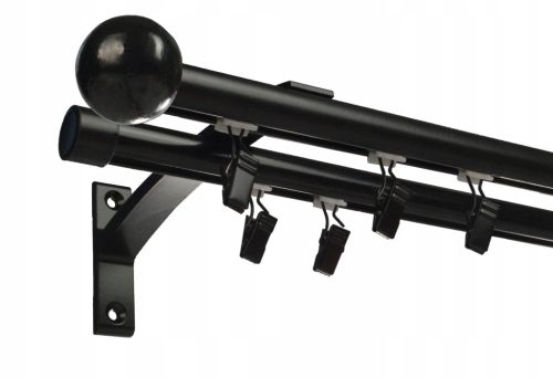  Doppelte Gardinenstange 19 mm + 19 mm 160 cm