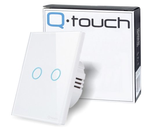 Doppel-Touch-Schalter, Unterputz Qtouch weiß QW.W2