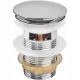 Stopper mit automatischem Überlauf, Click-Clack, rund, Aqui-Silber