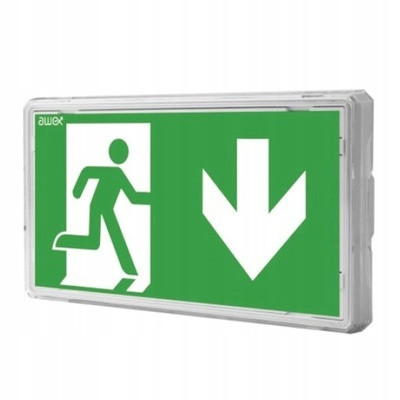 EXIT S LED-Notfalllampe, 1 W, 1 Std.-Leuchte, CNBOP-Zertifikat
