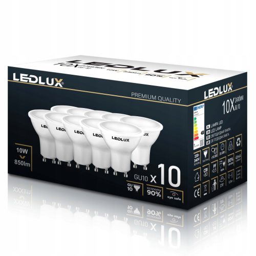  10x GU10 LED-Lampe 10W = 85W NICHT BLINKEND 4000K