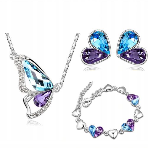  Swarovski Butterfly Ohrringe, Armband, Halskette