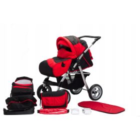  Elcar Julia Kinderwagen schwarz und rot 2in1