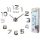  GROSSE WANDUHR 80-120CM SILBER 12 STELLEN