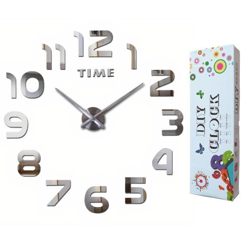  GROSSE WANDUHR 80-120CM SILBER 12 STELLEN