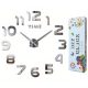  GROSSE WANDUHR 80-120CM SILBER 12 STELLEN